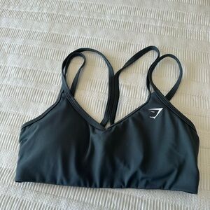 Gymshark Green V‑Front Double Strap Sports Bra